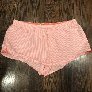 AEIRE pink candy stripped boxer shorts
